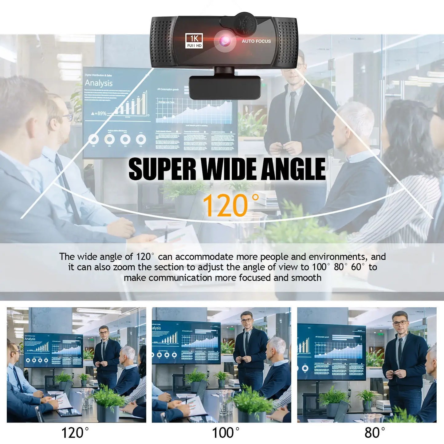 8K Webcam 4K 1080P Full HD Web Camera Auto Focus With Microphone USB Plug Web Cam For PC Computer Laptop Video Mini Camera