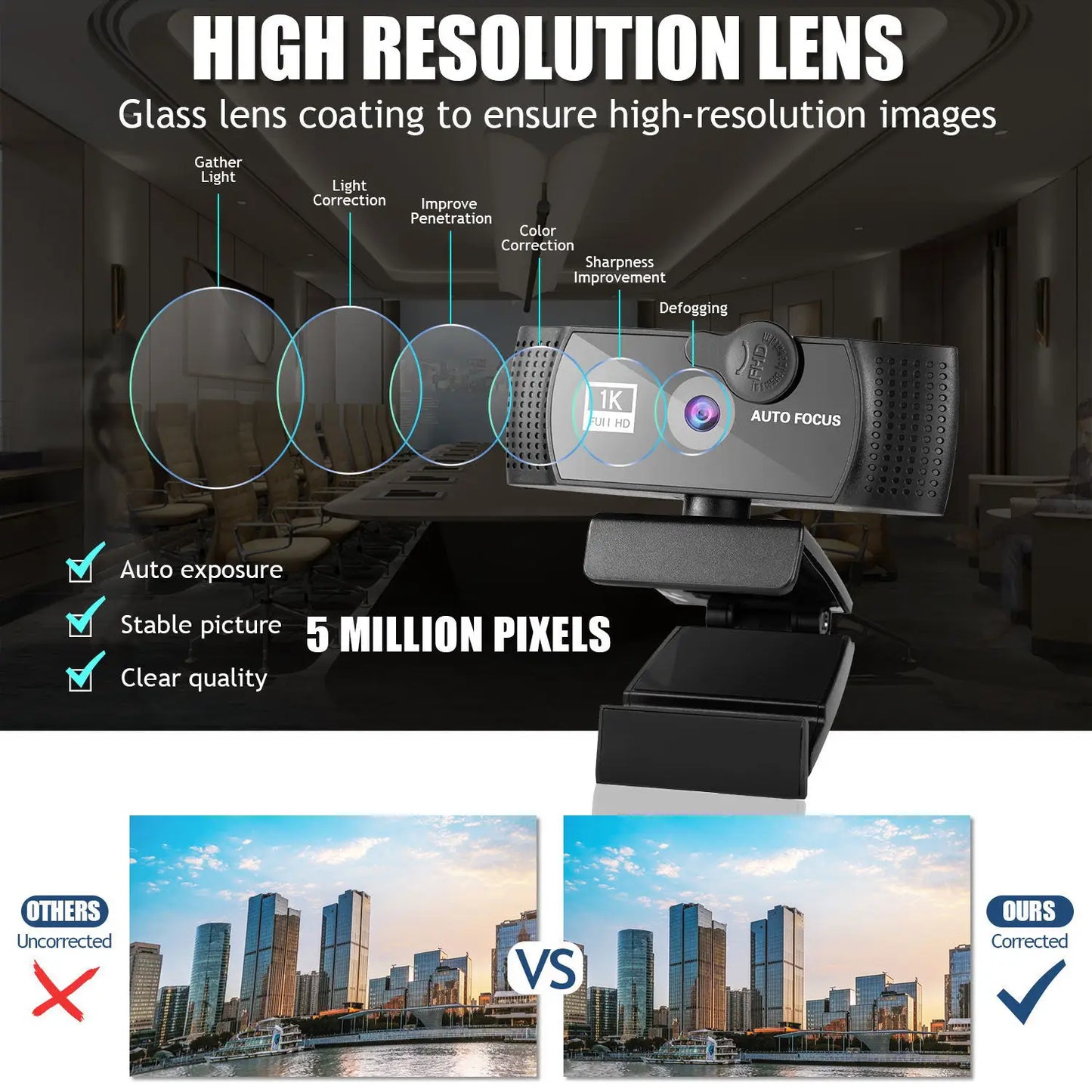 8K Webcam 4K 1080P Full HD Web Camera Auto Focus With Microphone USB Plug Web Cam For PC Computer Laptop Video Mini Camera