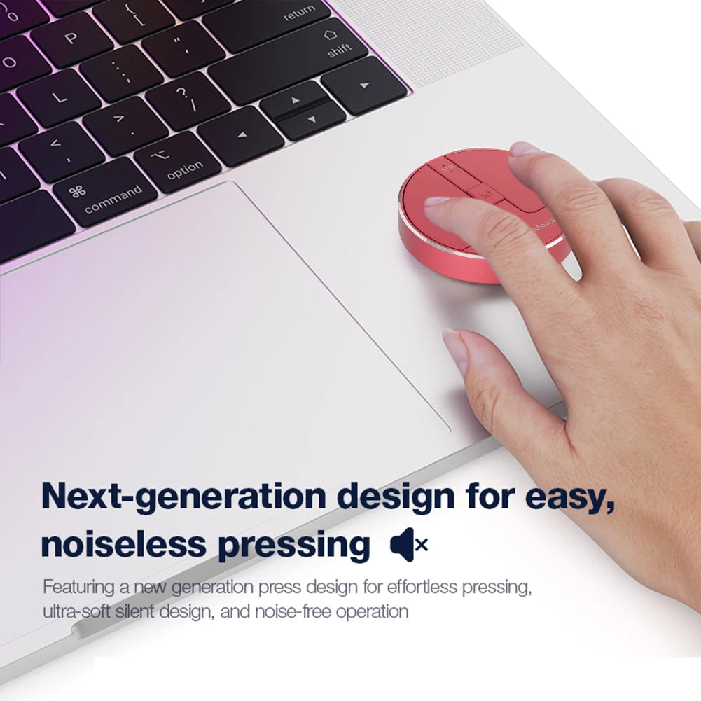 Wireless Mouse 3 Mode BT 5.2/2.4G/USB Mini Capacitive Mouse Cordless Mice 3 Adjustable DPI Rechargeable with USB Receiver for PC