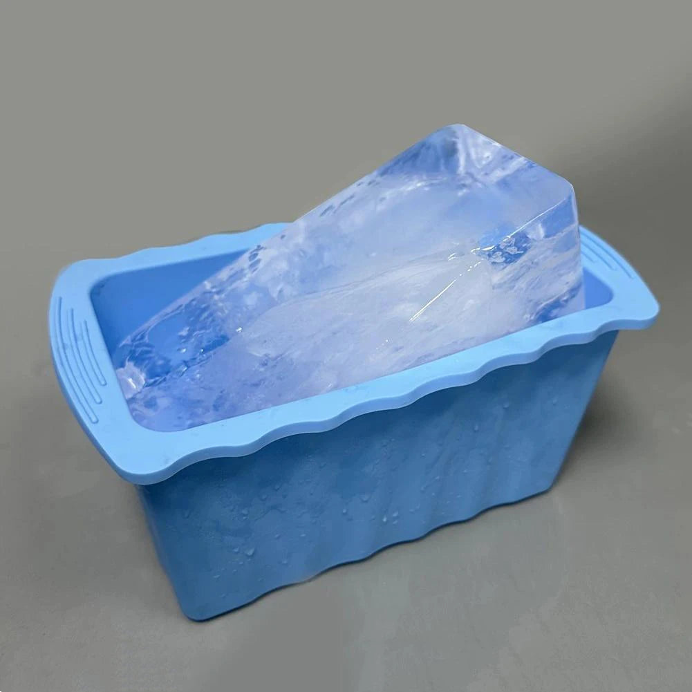 Large Ice Block Container Rectangle Silicone Ice Cube Container For Cold Plunge Ice Maker For Ice Bath Silicone Ice Tray
