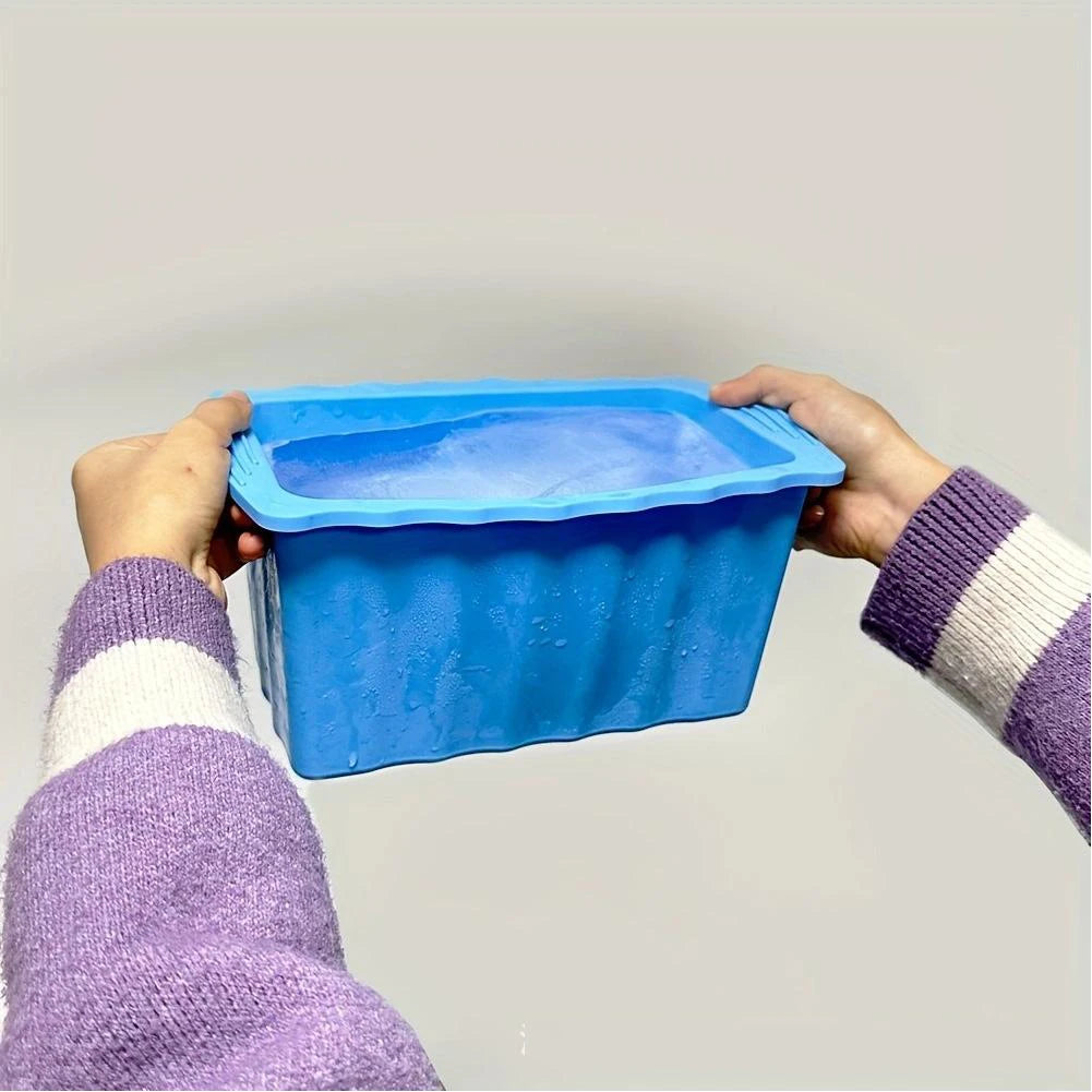 Large Ice Block Container Rectangle Silicone Ice Cube Container For Cold Plunge Ice Maker For Ice Bath Silicone Ice Tray