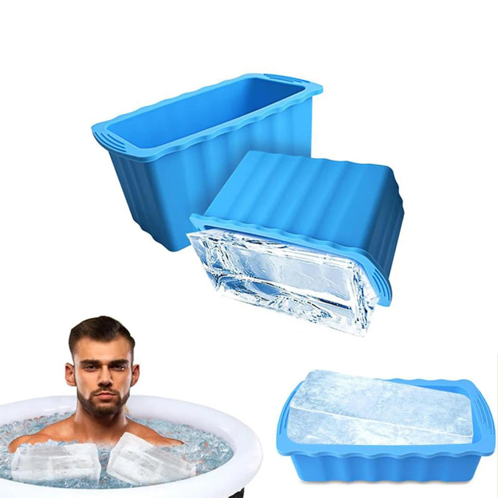 Large Ice Block Container, Rectangle Silicone Ice Cube Container For Cold Plunge, Ice Maker For Ice Bath Silicone Ice Tray