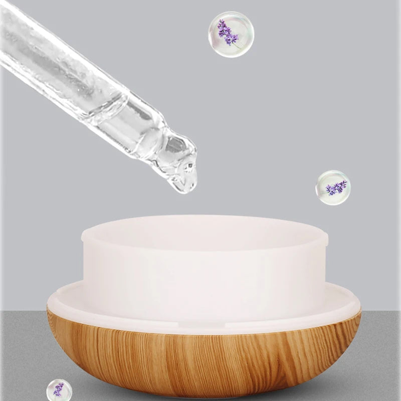 New 350ML Ultrasonic Mini Air Humidifier Wood Grain Air Diffuser Mini Mist Maker Essential Oils Diffuseur For Car Diffuser