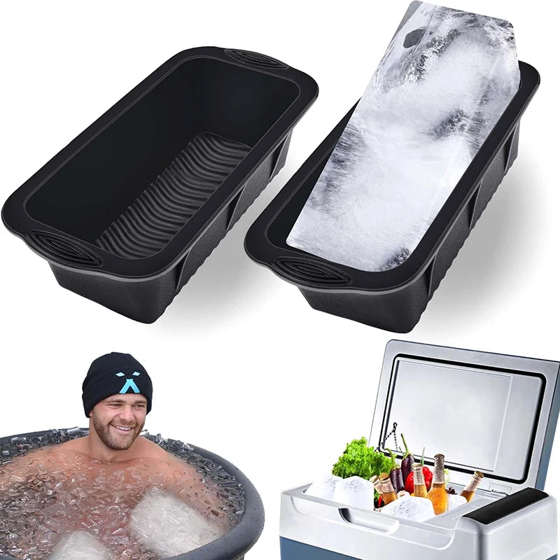 Large Ice Mold Silicone Large Ice Block Mold Ice Cube Maker Reusable Large Ice Cube Tray Ice Bath Chiller For Home