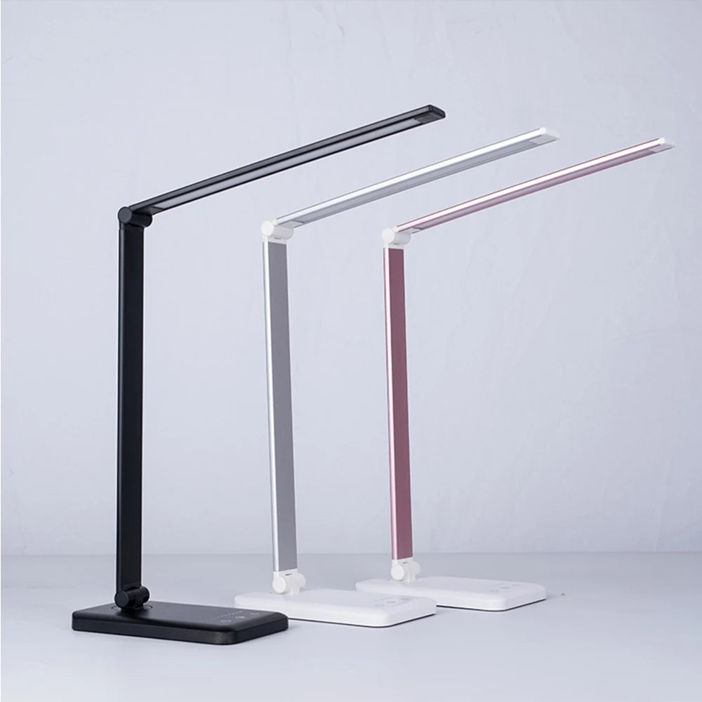 LAOPAO 52PCS LED Desk Lamp 5 Color Stepless Dimmable Touch USB Chargeable Reading Eye-protect with timer Table lamp Night Light