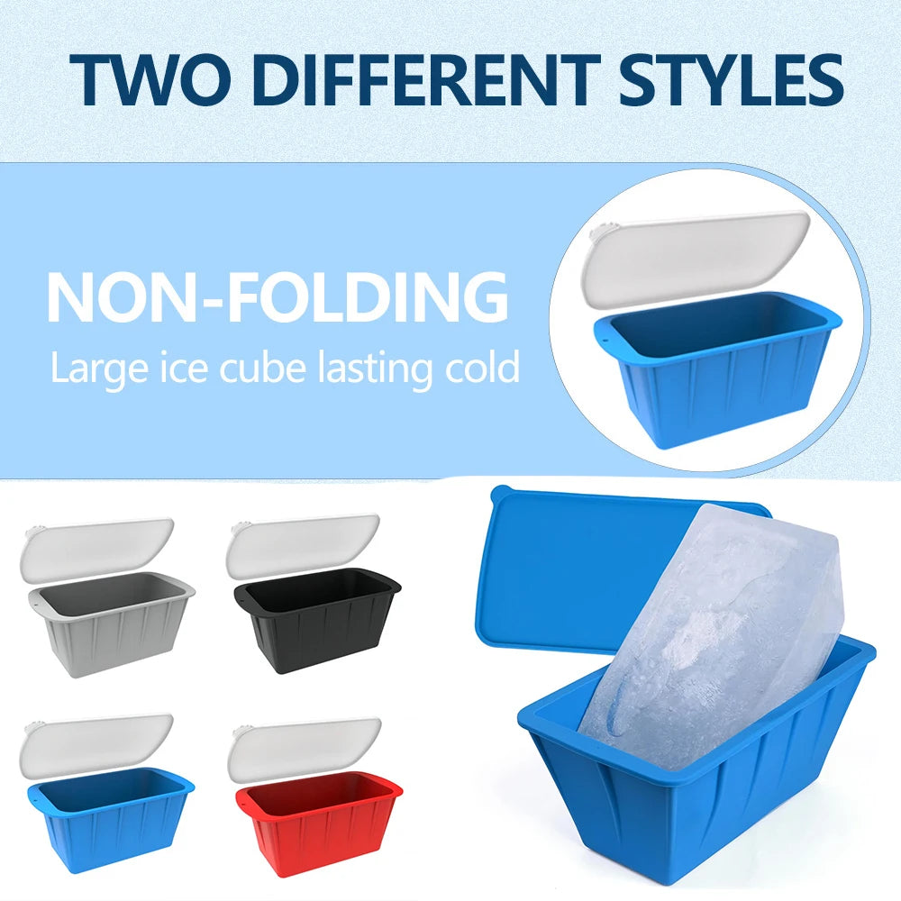 Extra Large 8lb Silicone Ice Molds, 1 Pack Ice Block Molds, Extra-thick Big IceCube Trays for Ice Bath, Storing and Freezing