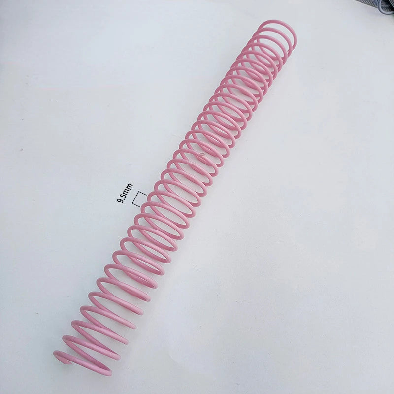 10pcs 40mm Spiral Binding Coil Plastic Single Hole Loose-leaf Binding Spring Rubber Ring 30 Holes A4 Notebook Snake Plastic Ring