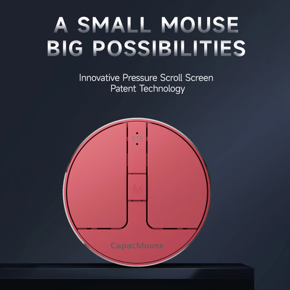 Wireless Mouse 3 Mode BT 5.2/2.4G/USB Mini Capacitive Mouse Cordless Mice 3 Adjustable DPI Rechargeable with USB Receiver for PC