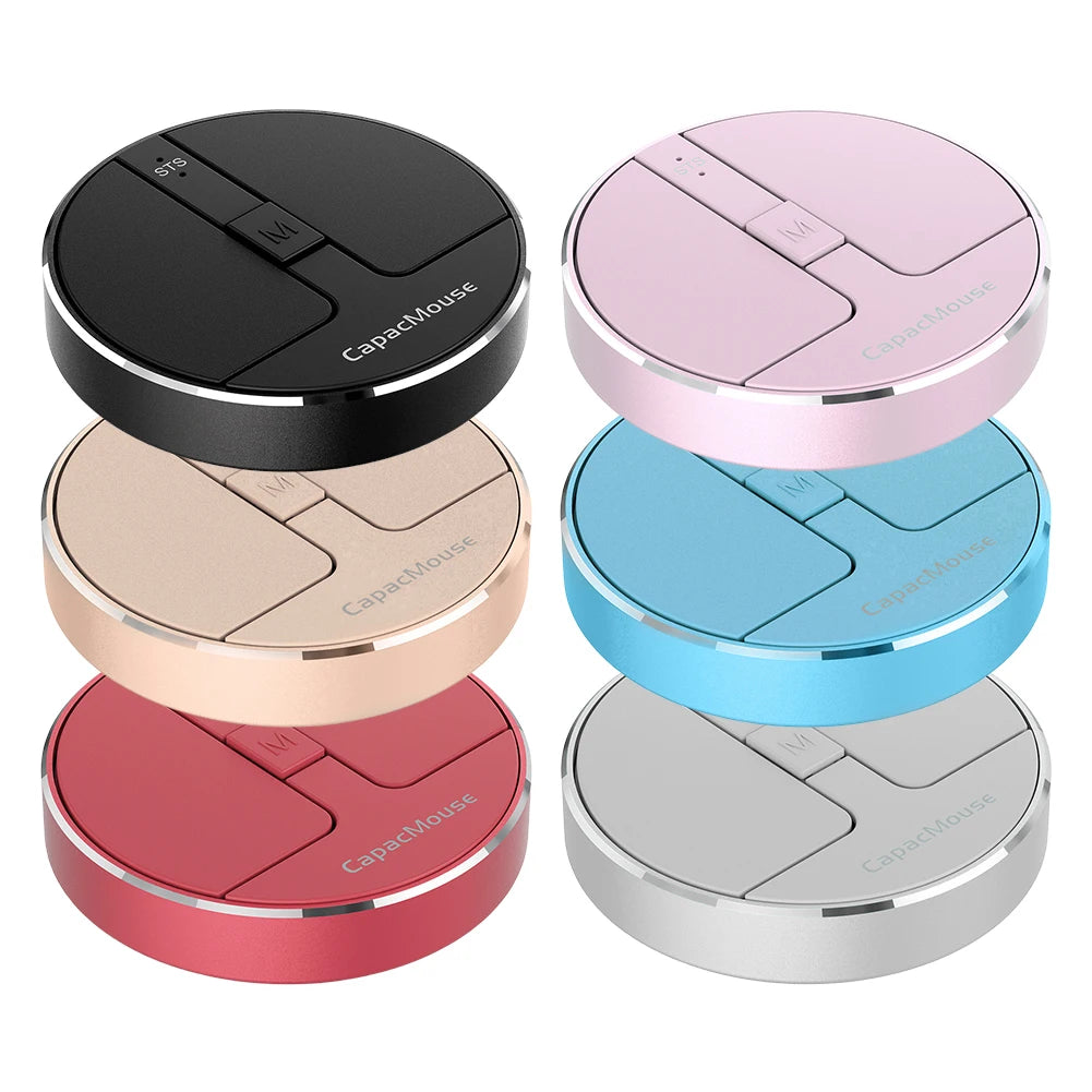 Wireless Mouse 3 Mode BT 5.2/2.4G/USB Mini Capacitive Mouse Cordless Mice 3 Adjustable DPI Rechargeable with USB Receiver for PC