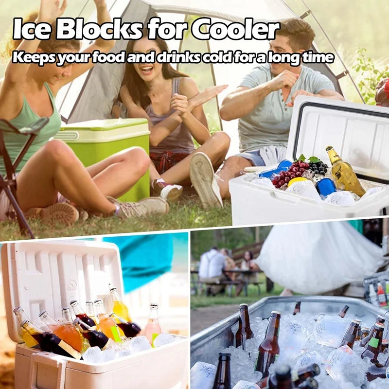 4 PCS Ice Block Mold 9.4Lbs Ice-Cubes For Cold Plunge Or Coolers Black Reusable Silicone Ice Mold For Ice Bath Chiller