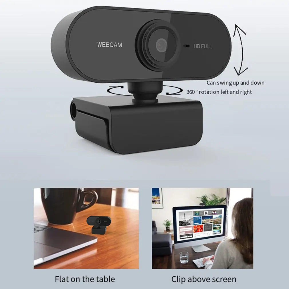 2024 Hot Sale 1080P Webcam PC Mini USB 2.0 High Definition Web Camera Microphone USB Computer Video Recording Live Fast Delivery