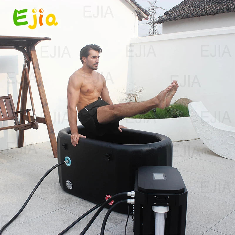 132cm Cold Plunge Tub Athletes-Inflatable Ice Bath Tub For Recovery And Cold Water Therapy, 340L Ice Tubs For Cold Plunge