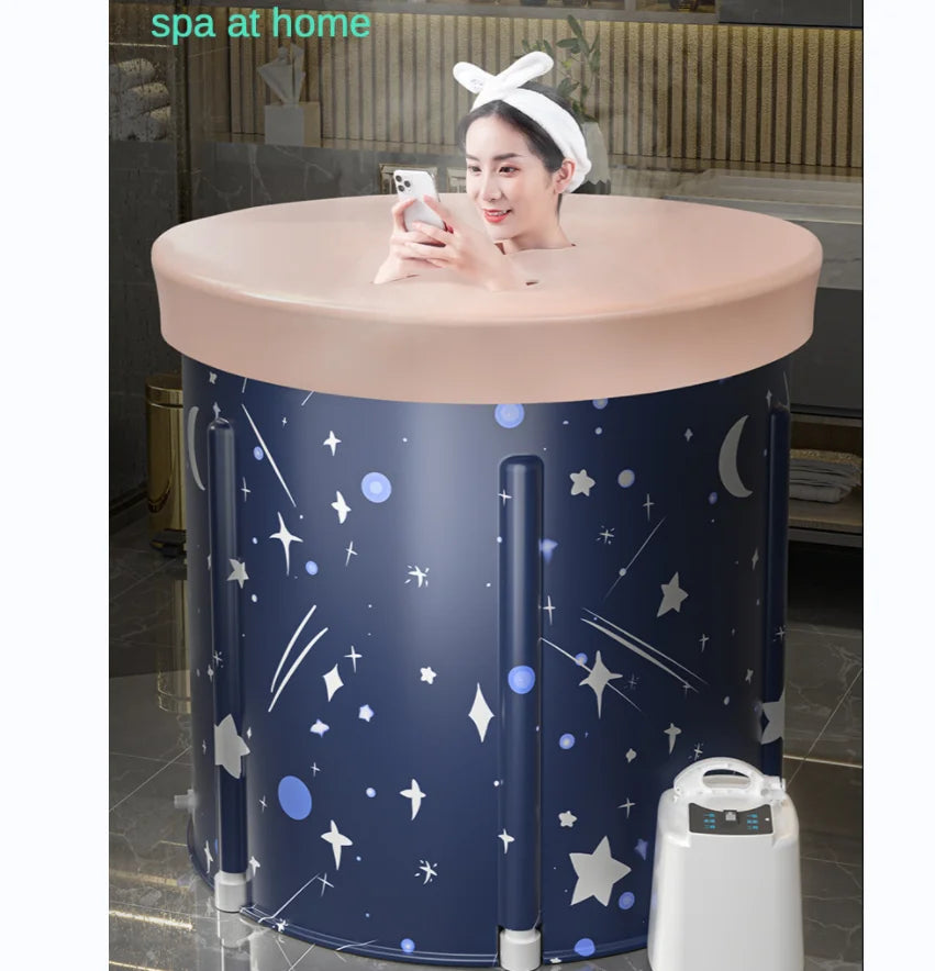 Foldable Bath Bucket PVC Material Hot Bath Ice Bath Ice Therapy Sauna Adult Bathing Bucket Children's Swimming Pool