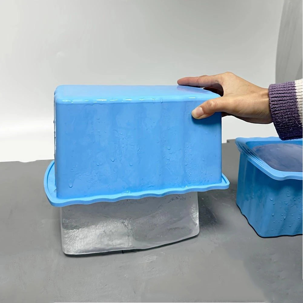 Large Ice Block Container, Rectangle Silicone Ice Cube Container For Cold Plunge, Ice Maker For Ice Bath Silicone Ice Tray
