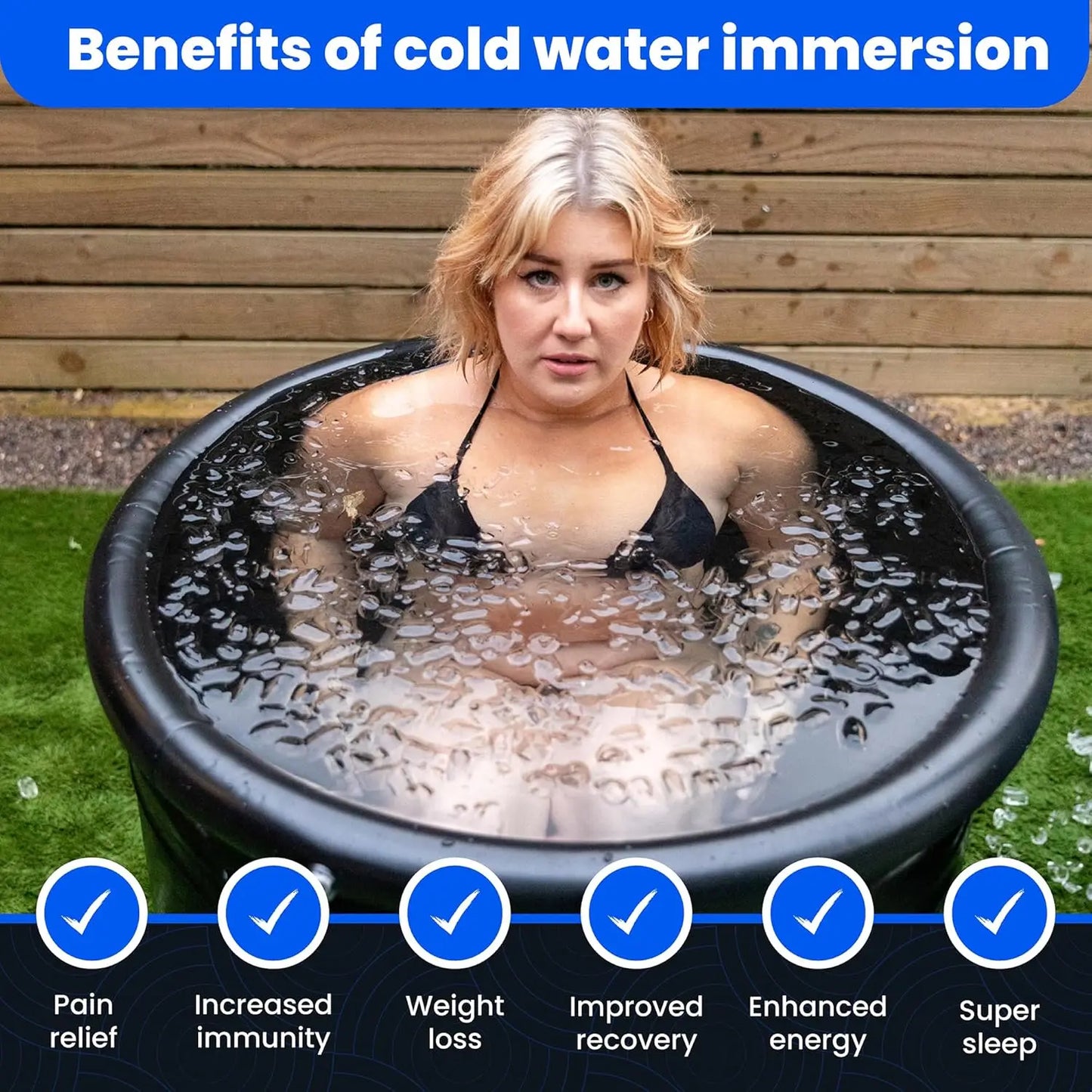 The Cold Pod Ice Bath Tub for Athletes XL: Cold Plunge Tub Outdoor with Cover,116 Gallons Portable Ice Bath Cold Water Therapy P