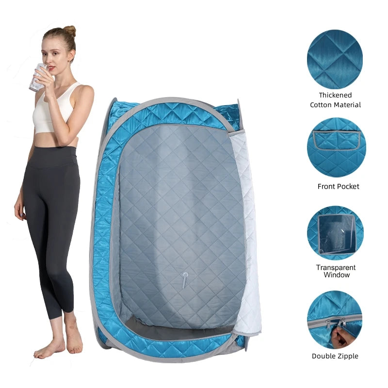 Steam Sauna Set Foldable One Person SPA Tent with 4L Larger Steamer,Remote Control, Weight Loss&Detox Паровая сауна